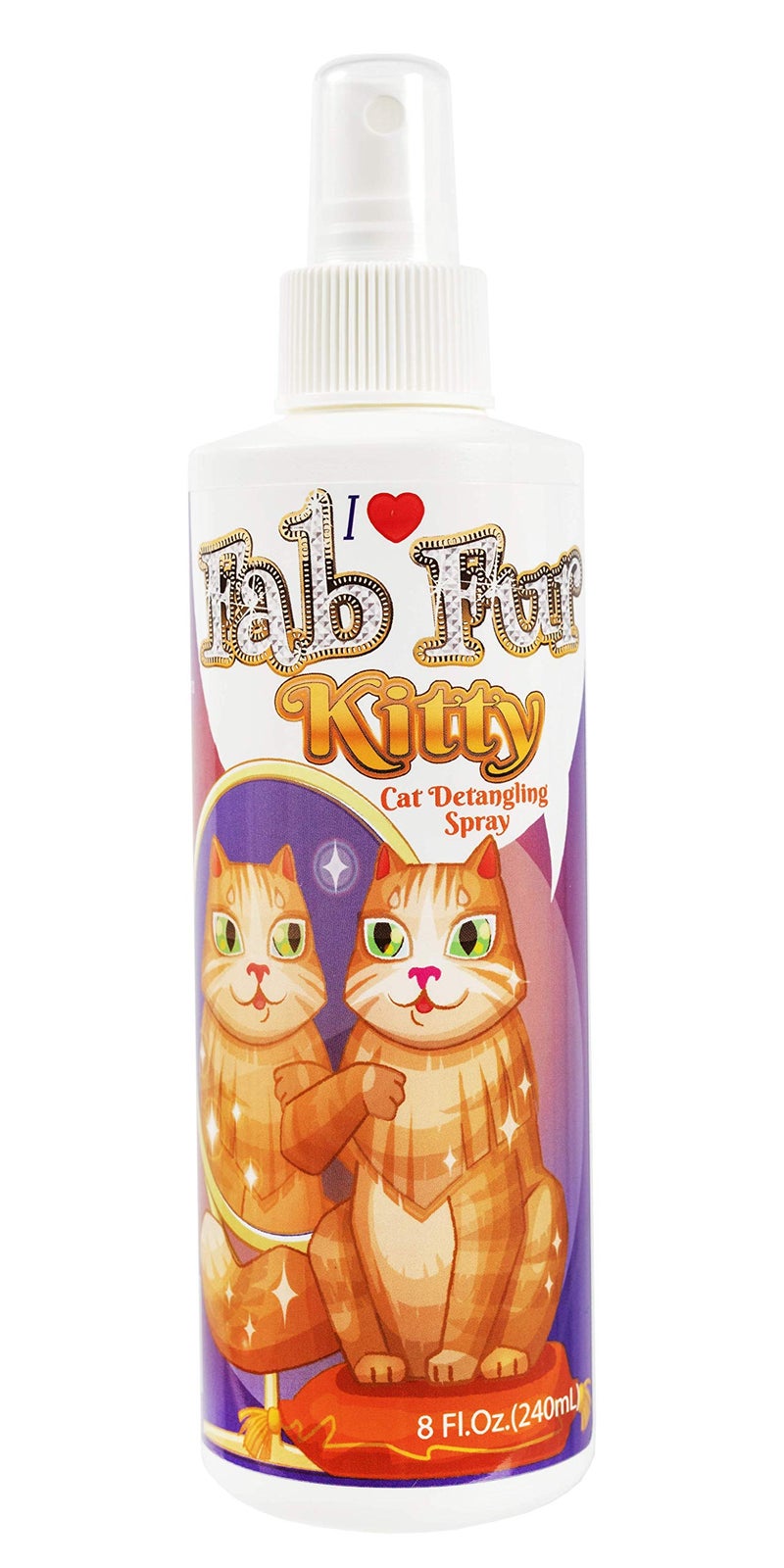 Pet MasterMind Fab Fur Kitty Cat Detangler Spray for Matted Hair | Premium, Natural, Unscented 8oz - Image 1